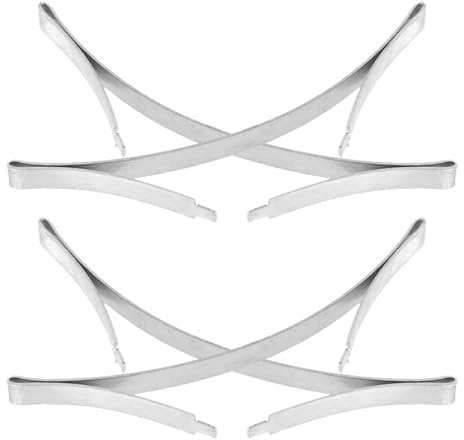 HONITANO Accessoires Porte Coulissante Acier au Manganèse Positionneur Inférieur 4 Pièces, Butée de Rail Tampon pour Portes Coulissantes pour Placard