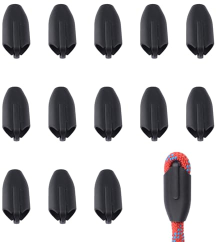 INCREWAY 20 abrazaderas de plástico reutilizables para cuerda de nailon o cuerdas trenzadas (diámetro del agujero: 10 mm)