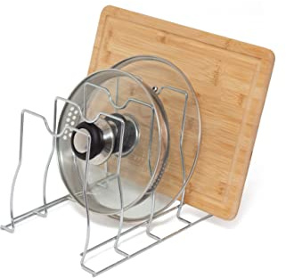 simplywire – Organisateur de Rangement pour Ustensiles de Cuisson, Casseroles et Couvercles - Acier Chromé