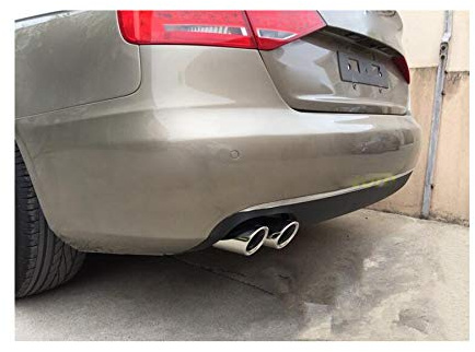 2pcs Silver Stainless Steel Exhaust Tail Rear Muffler Tip Tailpipe Trim For Audi A3 2011 2012 2013 2014 2015 2016 2017 2018 2019 2020 2021 2022 2023 2024