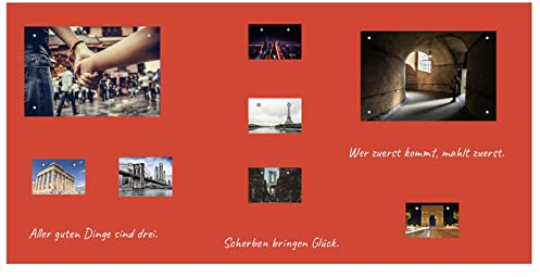 TESTSIEGER l BUNTE Magnetfolie magnetische PVC-freie Magnet Schreibtafel Folie | Testnote 1,4 | beschreibbar zuschneidbar | Rückseite selbstklebend | inkl.Kreidestift (rot, 60x40cm)