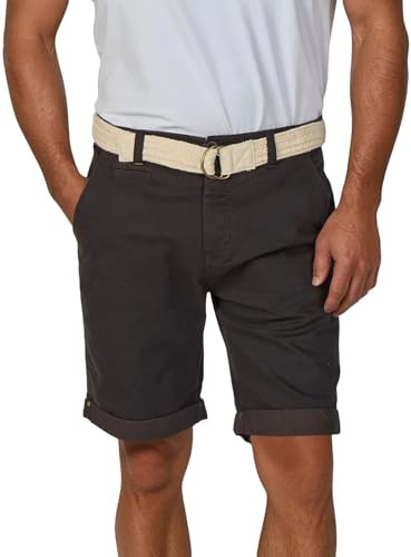 riverso Kurze Hosen Herren Sommer Chino Shorts mit Gürtel Regular Fit | RIVHenry Bermuda Stretch Blau Navy Rot Grün Orange Beige Grau 30 31 32 33 34 36 38 40 42 44 46