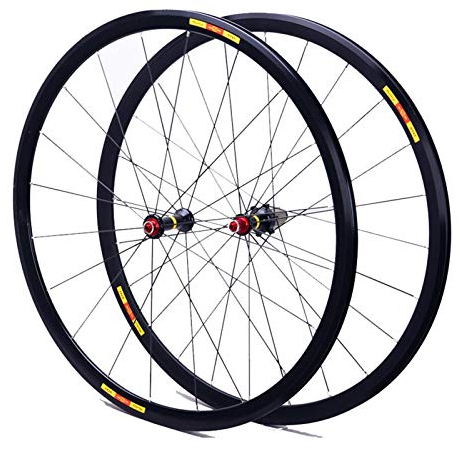 LSRRYD Radsport Laufradsatz Rad 700C Rennrad Laufradsatz 28 Schnelle Veröffentlichung Aluminiumlegierung Doppelwandiger Rand V-Brake 8-11 Geschwindigkeit Kartenschwungrad Schwarz Ultraleicht 1560g