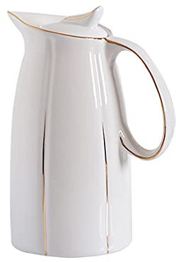 Caraffa per Acqua refrigerante Brocca in ceramica grande capacità con manico Teiera in ceramica resistente alla temperatura ad alta temperatura per bevande, tè, latte, vino (50,7 / 67.6oz) Caraffa Ac