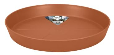 elho Loft Urban Saucer Round 30 - Saucer for Outdoor & Accessories - Ø 30.2 x H 4.1 cm - Brown/Terra