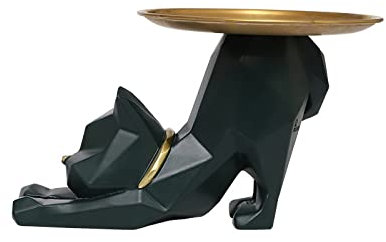 Dostear Grande Statue Jardin Exterieur Voiture Accessoires Deco Decoration Salon Moderne Objet Interieur Sculpture Moderne géométrie Noire 25 X 16 X 17cm