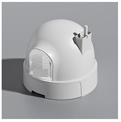LERORA Lettiera per Gatti autopulente Toilette for Gatti da addestramento Chiusa Toilette for Gatti ad Angolo sovradimensionata Vassoio Chiuso con Rete Pet Smart(White)