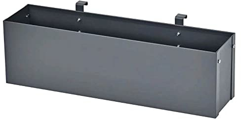 WESTMANN Pflanzkasten für Mülltonnenverkleidung Planum | Metall 50x12x16 cm Grau | Blumenkasten für Mülltonnen Sichtschutz & Mülltonnenbox