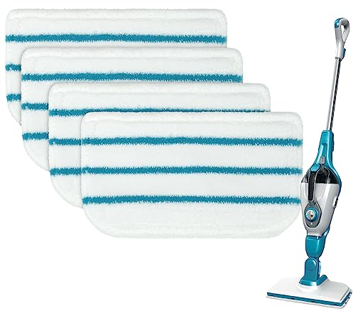Dampfreiniger-Pads Ersatz kompatibel mit Black Decker Steam Mop SM1600, SM1610, SM1620, HSM13E1, HSMC1300FX, HSMC1321, HSMC1361SG Cleaner Black und Decker Steam Mop Ersatzpads für Bodenreinigung