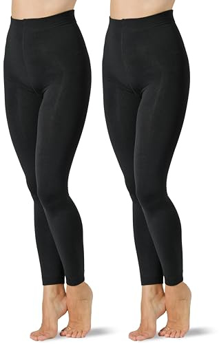 NOLOGO KATIACALZE Legging Polaire Femme 300 Deniers Canada 2 Pc- sous Vetement Thermique Femme, Legging Thermique, Chaud, Hiver et Extensibles, M-L