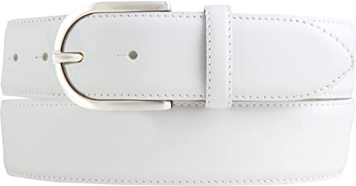 BELTINGER Hochwertiger Jeansgürtel aus Vollrindleder 4,0 cm | Bombierter Ledergürtel Damen 40mm | Jeans-Gürtel made in Italy