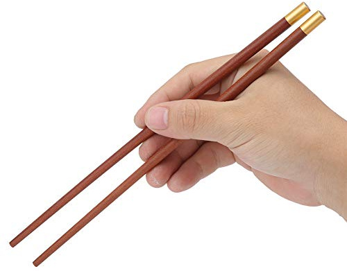 Premium Red Sandalwood Chopsticks Set Sturdy Wear-Resistant Kitchen Tools Household, 5 Pairs (5 Pairs of red Sandalwood)