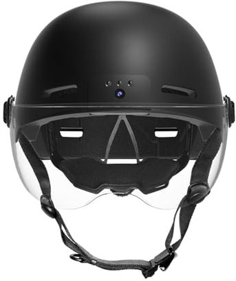 Kavolet Intelligenter Fahrradhelm für Erwachsene, Fahrradhelm Herren Damen 8 Stunden Video, 1300 mAh, für Elektrorollerhelm und E-Bike mit Sicherheitslichtern und Stoßdämpfung