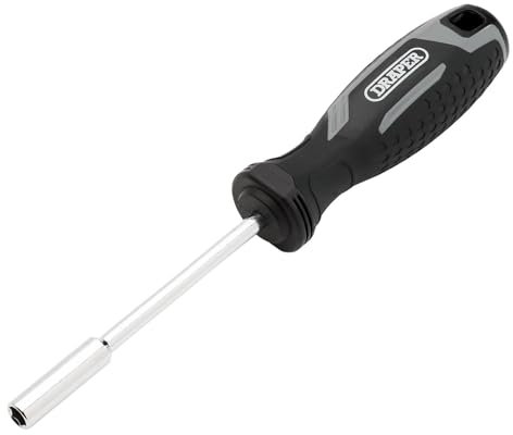 Draper Soft Grip Magnetic Screwdriver Bit Holder, 1/4 x 100mm - 13427 - Magnetic Tips, CRV Blades