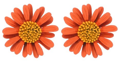 PATIKIL Épingle Marguerite Broche De Fleur 2 Pièces Cadeaux Orange | Broche De Revers De Costume De Tournesol, Pour Femmes, Pour Chemise Chapeau Cardigan Pull Décorer Cravate