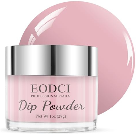 EODCI Nagel Dipping Powder, 1 Oz Rose Dip Pulver Nail Starter Kit Dipping Build Powder Maniküre Set, French Nagelpuder Kit für Anfänger Home DIY Nail Art System, Keine Nagellampe Nötig