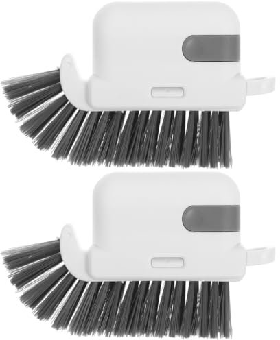 COLLBATH 2st Fensterputzbürste Badezimmer Reinigungsbürste Toilettenbürste Weiche Reinigungsbürste Bürste Zum Reinigen Rillenspalt-reinigungsbürste Reinigungspeeling Pp-Kunststoff Grey