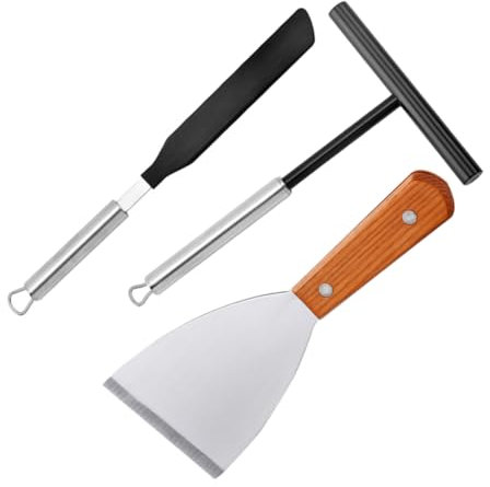 Cabilock Spatole per Crêpe in Acciaio Inox Utensili per Pancake Paletta per Spalmare Impasto Adatto per Cucina Domestica e Ristorante