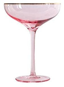 Bicchieri Bicchiere da cocktail con bordo dorato Bicchiere da vino bianco trasparente di fascia alta Bicchiere da dessert in cristallo Bicchiere da festa Calice speciale in vetro da champagne