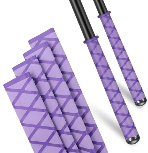 YOUBO Mango de caña de pescar, tubo termorretráctil, antideslizante, aislado, manga de abrasión, longitud: 39 pulgadas, diámetro: 25/32 pulgadas (morado)