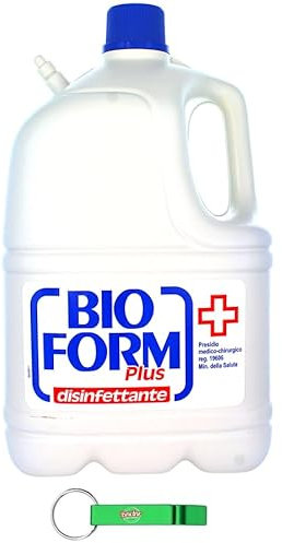 1 limpiador de suelos Bioform Plus Detergente Igiene – Detergente higiénico especialmente adecuado para la higiene del suelo 4,5 L + llavero Beni Culinari gratuito