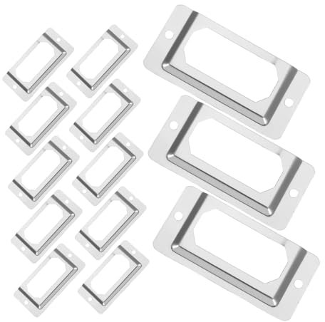 Gadpiparty Vintage Etikettenrahmen 50 Stück Aus Edelstahl Metall Etikettenhalter Für Schubladen Und Aufbewahrungsboxen Im Büro Und Zuhause