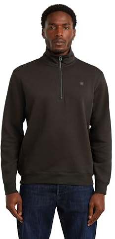 G-STAR Sudadera Premium Core Half Zip para Hombre, Marrón (ganache D26459-C235-G652), S