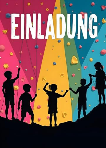ZETTMANN Klettern Einladungskarten Kindergeburtstag Junge und Mädchen - 10 Stück Einladung Kindergeburtstag Klettern - Geburtstagseinladungen Bouldern (Klettern)