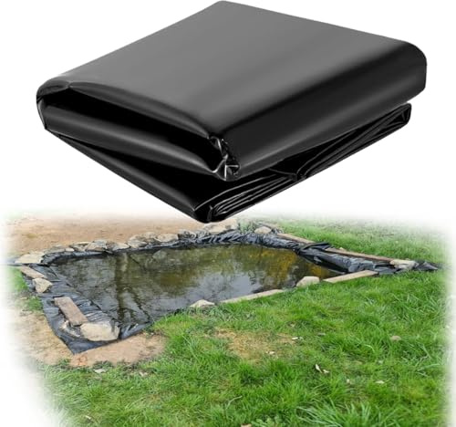 Flexible & RootResistant Pond Liner 0.40mm Thick PreFabricated Waterproof Membrane for Garden Pools Fish Ponds & Outdoor Fountains (4x6m)