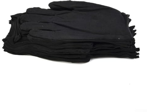 12 Paar Baumwollhandschuhe, weich und atmungsaktiv, große Größe, geeignet für empfindliche Hautreinigung und Trockenanwendung. Material