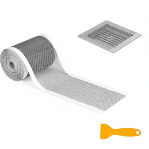 Shower Hair Strainer 100mm x 10m, Self-Adhesive Mesh Hair Catcher, Disposable Drain Filter for Showers, Bathtubs, and Kitchens.