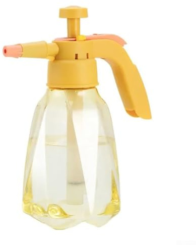 Botella pulverizadora, pulverizador de aire de alta presión de 0.5 L, boquilla de niebla fina para riego uniforme, construcción de plástico para jardín y lavado de autos (amarillo)