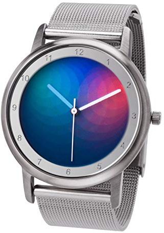 Rainbow Watch Unisex Uhr Quarz Avantgardia Sphere mit Edelstahl Milanese Armband