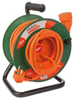 Perel EGCR25N2 - Avvolgicavo da giardino