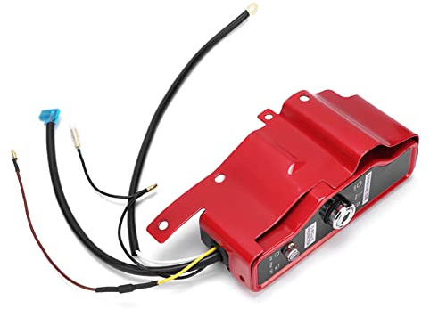 Zündschlüssel Zündschloss mit 2 Schlüsseln für GX340 GX390 Gasmotor Generator Pumpe, Eisen Material, Rot und Schwarz, 20,5 x 7 cm