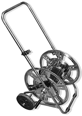 Carrello per tubo da giardino GS 50 acciaio inox metallo argento da ½ a ¾, da 80 a 50 metri