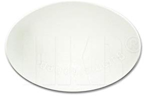 HKB ® 5 Stück Türstopper weiss, Türpuffer, Ø 40 mm Höhe: 12 mm, aus Kunststoff, zum Kleben und Schrauben, Originalprodukt, 15133