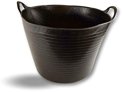 Lot de 3 seaux bassines paniers souples | Ø45-36 litres | Récipient multifonction polyéthylène plastique flexible résistant | Tubtrugs corbeille linge malaxage rangement | Kibros JSO45x3