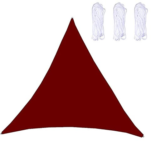 RURGLY 4x4x4m Vela Ombreggiante Triangolare, Tenda a Vela in HDPE, Schermo UV, Respirante, per Giardino Terrazzo Balcone