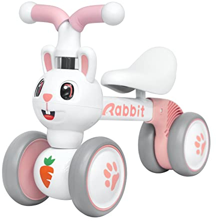 XIAPIA Kinder Laufrad ab 1 Jahr Lauflernrad für 10 - 36 Monate Baby, TÜV geprüft Erst Rutschrad Fahrzeug Geschenke für Jungen/Mädchen Kleinkind Spielzeug (Hase)