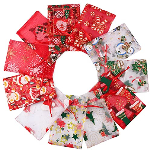 TBSCWYF 20 PCS Bolsa Organza 10x15cm Bolsitas de Tela Bolsas para Envoltura de Joyas Bolsitas para Regalos con Cordón para Boda Fiesta Bolsas de Dulces (B20PCS)