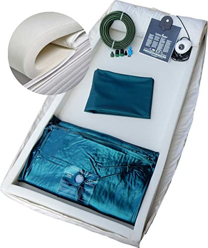 my-waterbed Luxus Leichtwasserbett Wassermatratze mit integriertem Visco Topper (4cm Viskose) - Komplettset f. Lattenrost Leichtwassermatratze (90x200cm)