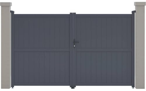 Cancello in alluminio Maurice - 299,5 x 180,9 cm - Grigio