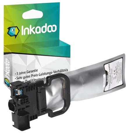 Inkadoo Tinte für Epson C13T944140 / T9441, Schwarz Kompatibel Workforce WF-C 5200 Series Workforce Pro WF-C 5790 DWF, ca. 3.000 Seiten Tintenpatrone, Druckerpatrone, Patronen, Druckertinte