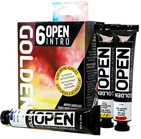 Golden Artist Colors, Offenes langsam trocknendes Acryl, 6-farbiges Intro-Set