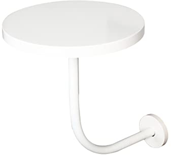 Meiiron Runder Bartisch, Cocktail-Bartisch im modernen Stil, weißes Eisen-Finish for Kücheninsel, Bistro, Möbel, Wandtisch Φ40cm, Höhe 50cm
