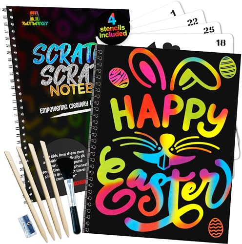 Raimarket Kratzbilder für Kinder und Erwachsene - Vielseitiges Kratzbuch Set