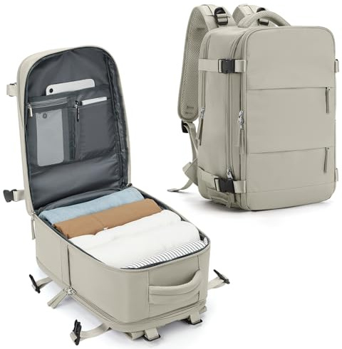 SZLX Handgepäck Rucksack 40x20x25 für Ryanair Reiserucksack Flugzeug Unter Sitzplatz Tasche Easyjet Handgepäck 45x36x20 Laptop Rucksack mit Schuhfach für Herren Damen Schulrucksack Jungen Teenager