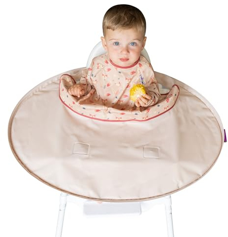 Tidy Tot®™ Kit Bavoir et Plateau – Kit Repas Bébé pour la DME et la Diversification Alimentaire, Système Anti-Gaspillage avec Plateau Récupérateur, Dès 4 Mois