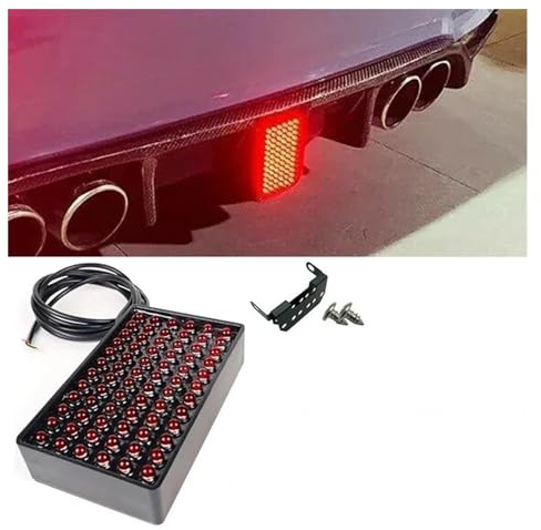 Feu Stop Feux Arrière LED Voiture Universel Véhicule Diffuseur Arrière Spoiler 12V F1 Style 72LED S Feu De Freinage Lampe De Signalisation Pour BMW Ensembles Feux Arrière (Couleur : Model B-Red LED)
